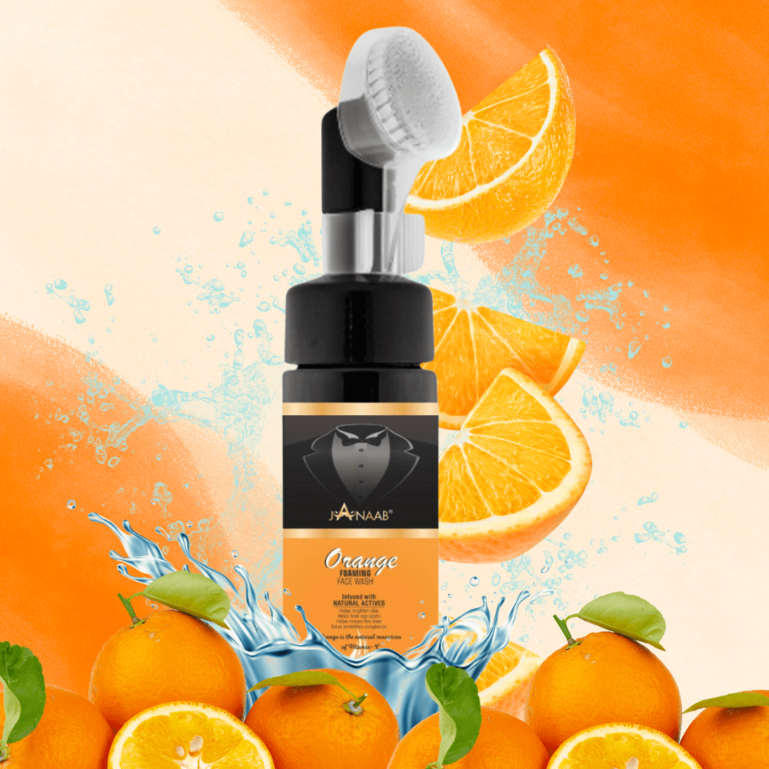 Janaab VitaminC Orange Face Wash With Silicon Brush Janaab
