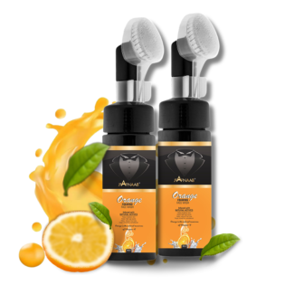 Vitamin-C Orange Face Wash With Silicon Brush – Pack Of 2