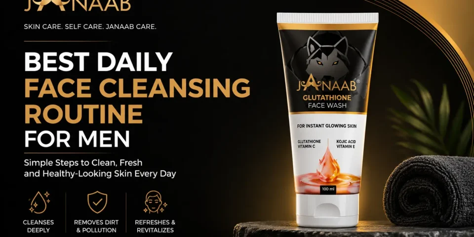 Janaab Glutathione Face Wash for men's daily skincare routine